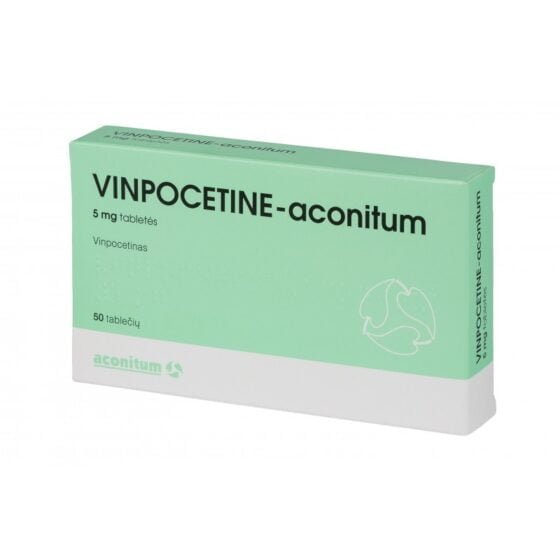 Vinpocetine-aconitum 5 mg tabletės