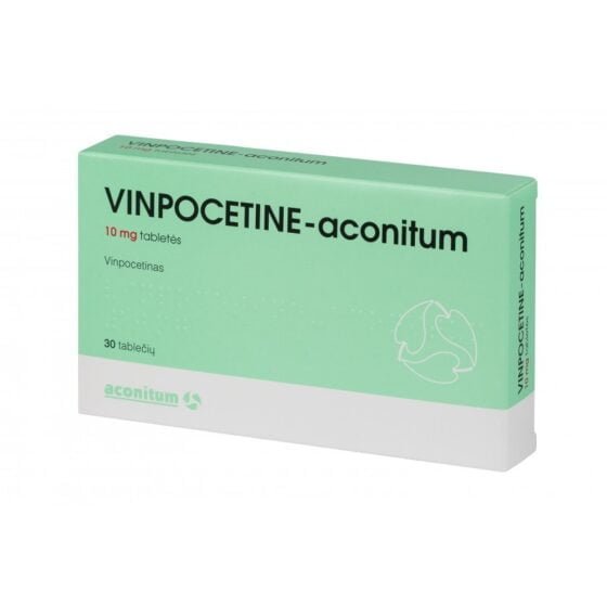 Vinpocetine-aconitum 10 mg tabletės